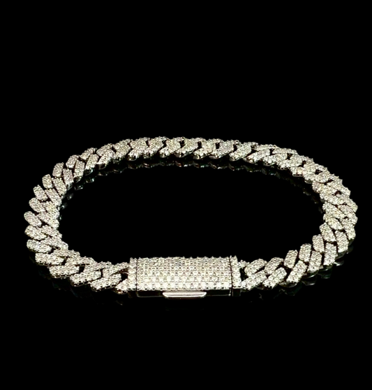 Moissanite 8mm Diamond Prong Bracelet