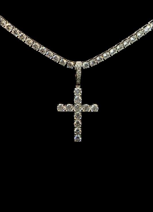 5mm Moissanite Cross Pendant