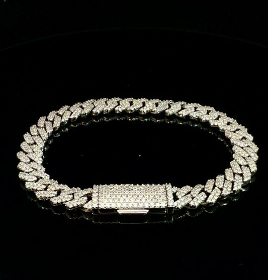 Moissanite 10mm Diamond Prong Bracelet