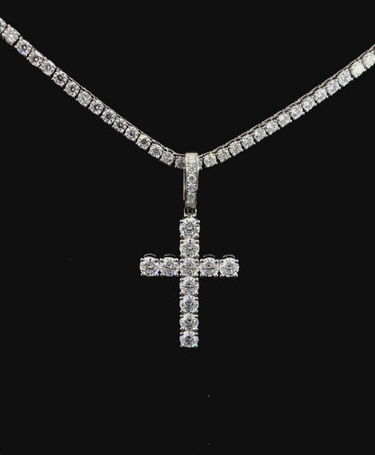 5mm Moissanite Cross Pendant