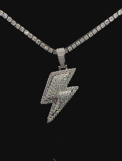 Moissanite Lightning Bolt Pendant