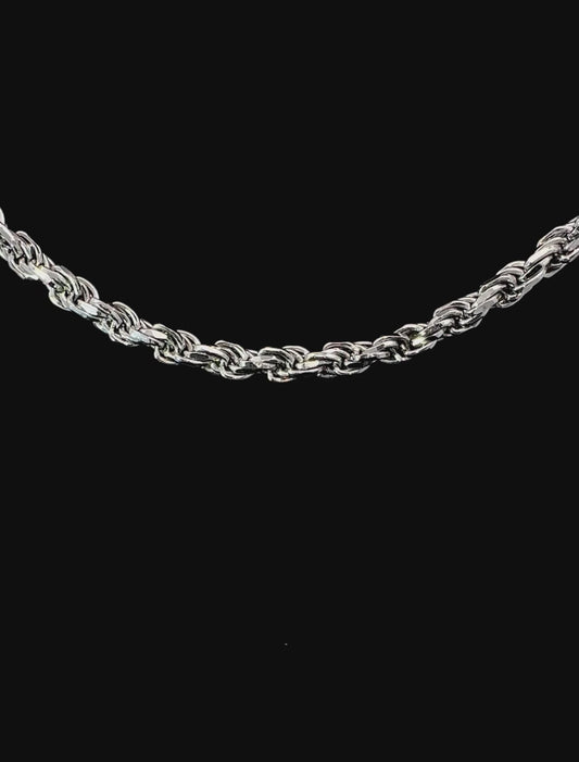 Silver 5mm Rope Chain