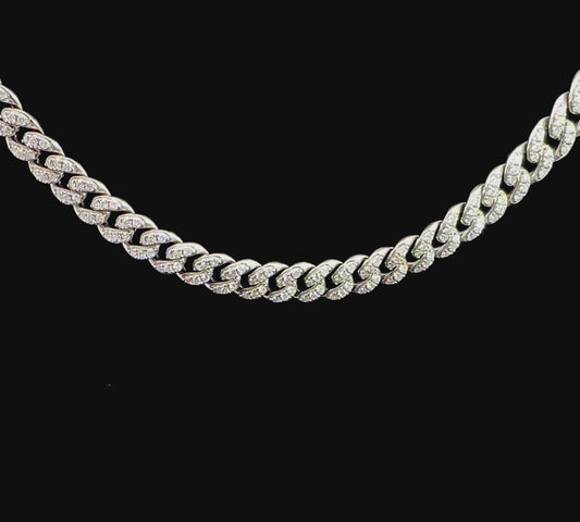 Moissanite 12mm Cuban Chain