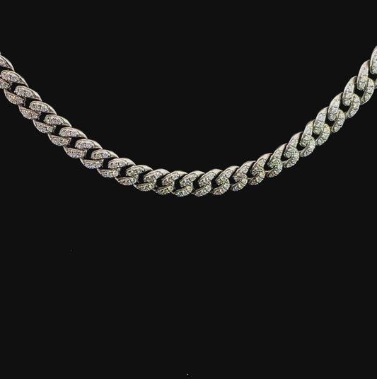 Moissanite 8mm Cuban Chain